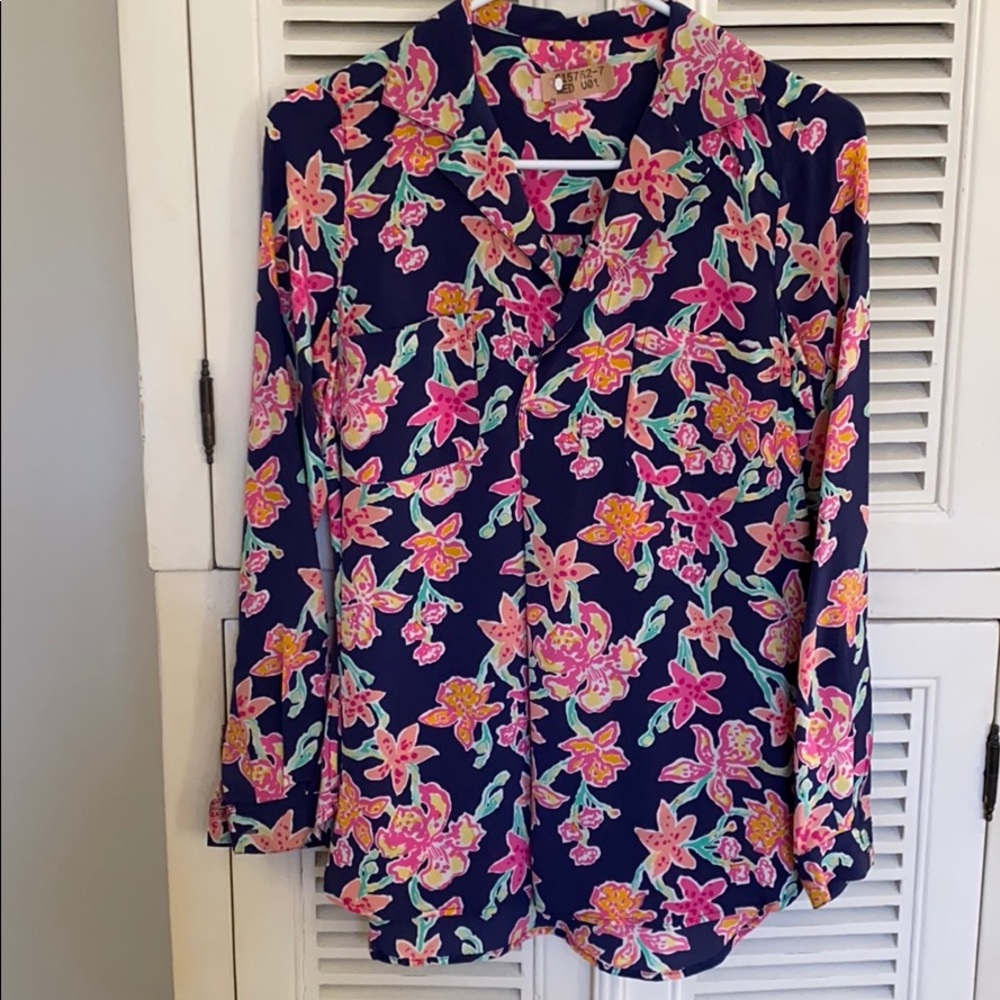 Lilly Pulitzer Floral Blouse